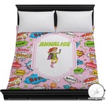 Woman Superhero Duvet Cover - Full / Queen (Personalized)