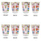 Woman Superhero Glass Shot Glass - with gold rim - Set of 4 - APPROVAL