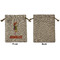 Woman Superhero Medium Burlap Gift Bag - Front Approval