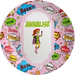 Woman Superhero Melamine Plate (Personalized)