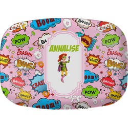 Woman Superhero Melamine Platter (Personalized)