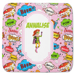 Woman Superhero Memory Foam Bath Mat - 48"x48" (Personalized)