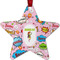 Woman Superhero Metal Star Ornament - Front