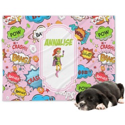 Woman Superhero Dog Blanket (Personalized)