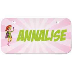 Woman Superhero Mini/Bicycle License Plate (2 Holes) (Personalized)