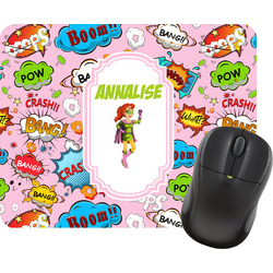 Woman Superhero Rectangular Mouse Pad (Personalized)