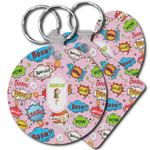 Woman Superhero Plastic Keychain (Personalized)