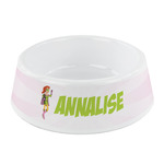 Woman Superhero Plastic Dog Bowl - Small (Personalized)