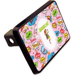 Woman Superhero Rectangular Trailer Hitch Cover - 2" (Personalized)