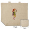 Woman Superhero Reusable Cotton Grocery Bag - Front & Back View