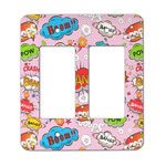 Woman Superhero Rocker Style Light Switch Cover - Two Switch