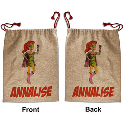 Woman Superhero Santa Sack - Front & Back