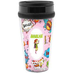 Woman Superhero Acrylic Travel Mug without Handle (Personalized)