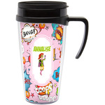 Woman Superhero Acrylic Travel Mug with Handle (Personalized)