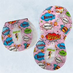 Woman Superhero Burp Pads - Velour - Set of 2 w/ Name or Text