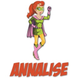 Woman Superhero Graphic Decal - Small (Personalized)