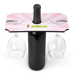 Woman Superhero Wine Bottle & Glass Holder (Personalized)