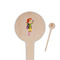 Woman Superhero Wooden 4" Food Pick - Round - Closeup