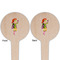 Woman Superhero Wooden 4" Food Pick - Round - Double Sided - Front & Back