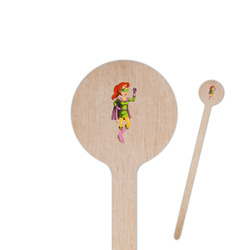 Woman Superhero 7.5" Round Wooden Stir Sticks - Double Sided