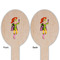 Woman Superhero Wooden Food Pick - Oval - Double Sided - Front & Back