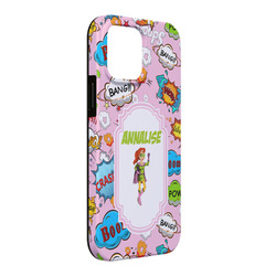 Woman Superhero iPhone Case - Rubber Lined - iPhone 13 Pro Max (Personalized)