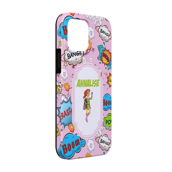 Custom Woman Superhero iPhone Case - Rubber Lined - iPhone 13 (Personalized)