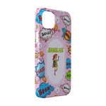 Woman Superhero iPhone Case - Plastic - iPhone 14 (Personalized)