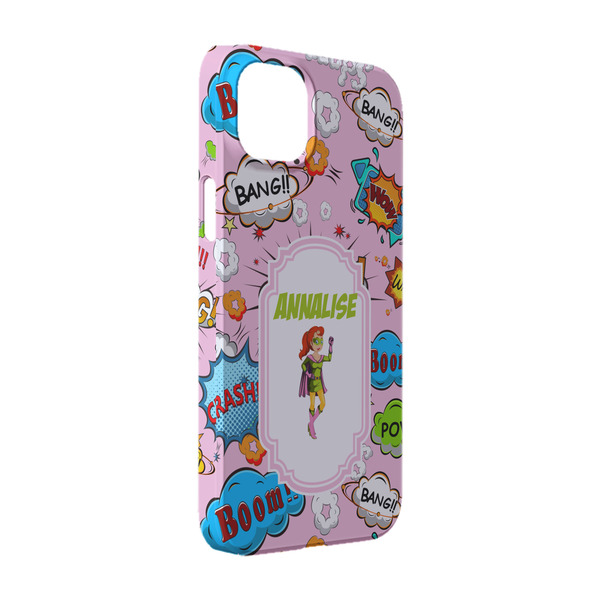 Custom Woman Superhero iPhone Case - Plastic - iPhone 14 Pro (Personalized)