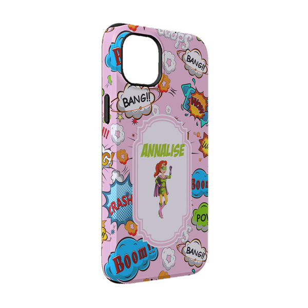 Custom Woman Superhero iPhone Case - Rubber Lined - iPhone 14 (Personalized)