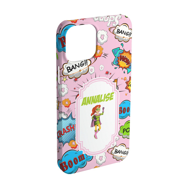 Custom Woman Superhero iPhone Case - Plastic - iPhone 15 Pro (Personalized)