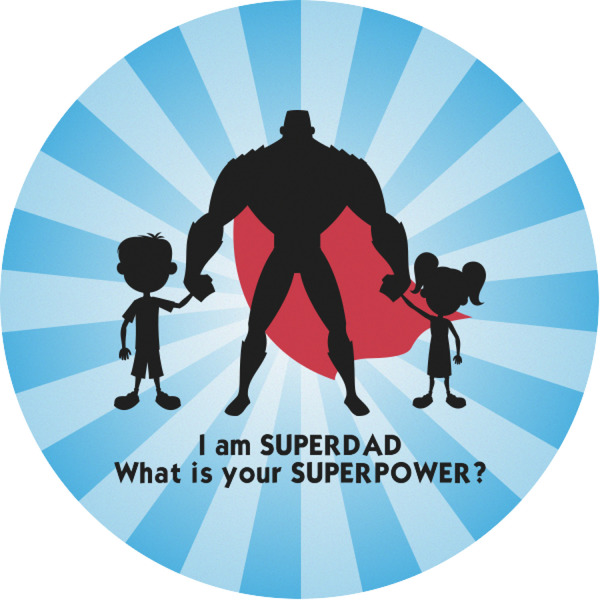 Custom Super Dad Multipurpose Round Labels - 1"