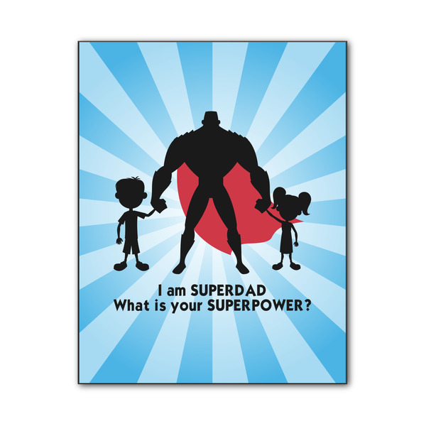 Custom Super Dad Wood Print - 11x14