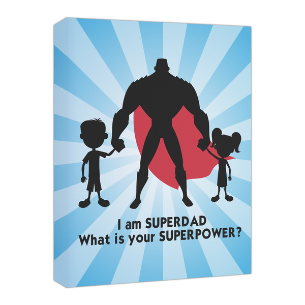 Custom Super Dad Canvas Print - 16x20