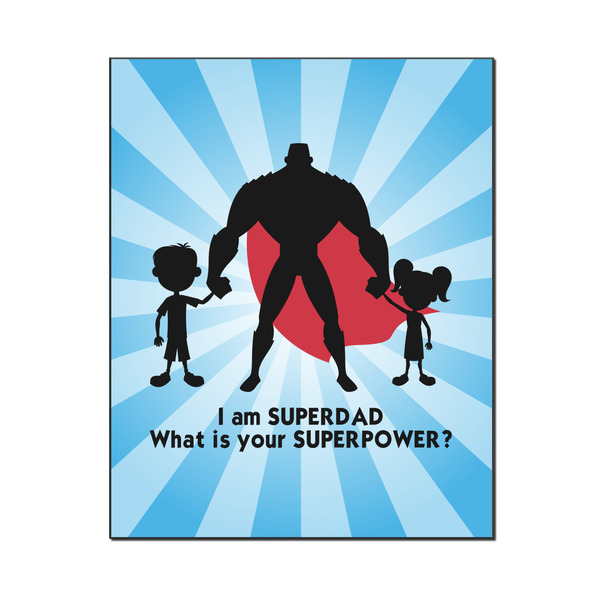 Custom Super Dad Wood Print - 16x20