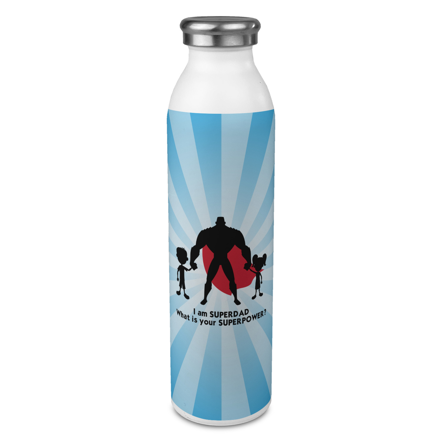 Daddy Of A Superhero: Durable High-Grade Stainless Steel Water Bottle