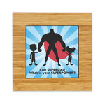 Super Dad Bamboo Trivet with Ceramic Tile Insert