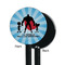 Super Dad Black Plastic 5.5" Stir Stick - Single Sided - Round - Front & Back