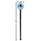 Super Dad Black Plastic 7" Stir Stick - Round - Dimensions