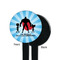 Super Dad Black Plastic 7" Stir Stick - Single Sided - Round - Front & Back