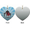 Super Dad Ceramic Flat Ornament - Heart Front & Back (APPROVAL)