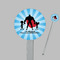 Super Dad Clear Plastic 7" Stir Stick - Round - Closeup