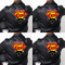 Super Dad Custom Shape Iron On Patches - XXXL APPROVAL set of 4