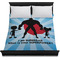 Super Dad Duvet Cover - Queen - On Bed - No Prop