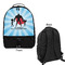 Super Dad Large Backpack - Black - Front & Back View