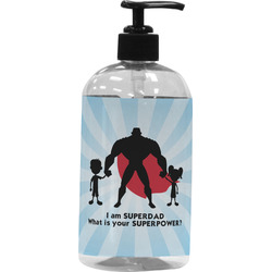 Super Dad Plastic Soap / Lotion Dispenser (16 oz - Large - Black)