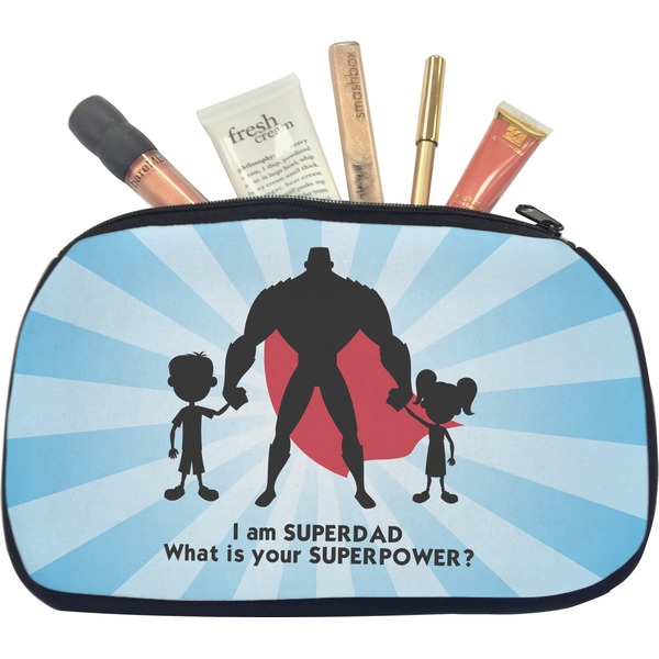 Custom Super Dad Makeup / Cosmetic Bag - Medium