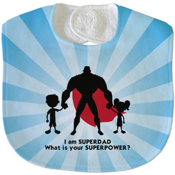 Super Dad Velour Baby Bib