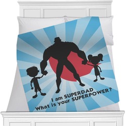 Super Dad Minky Blanket - Twin / Full - 80"x60" - Single Sided