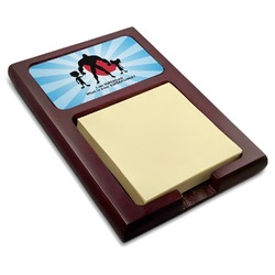 Super Dad Red Mahogany Sticky Note Holder